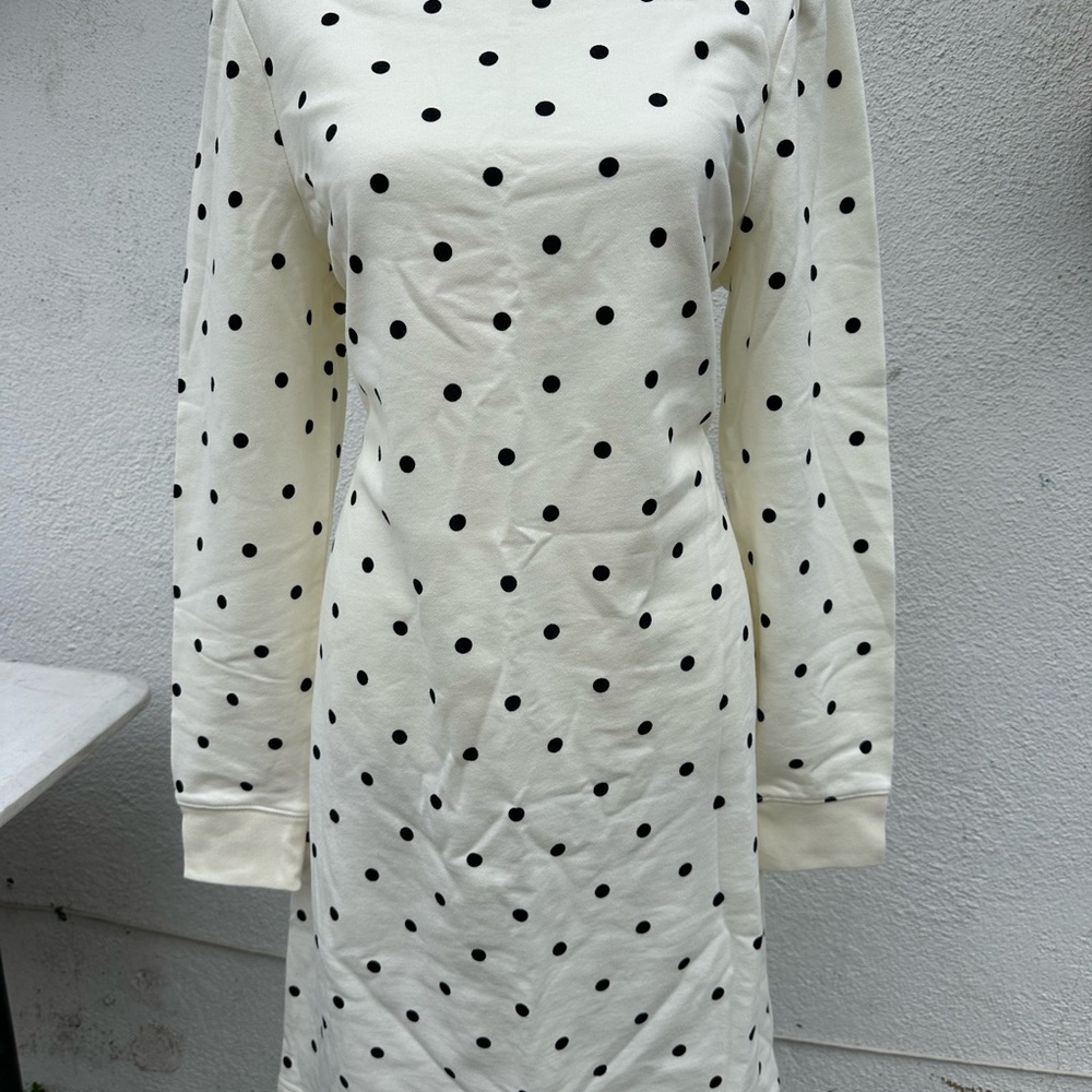 Cream Sheath Long Sleeve Dress